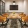 a room with a table and chairs