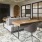a room with a table and chairs